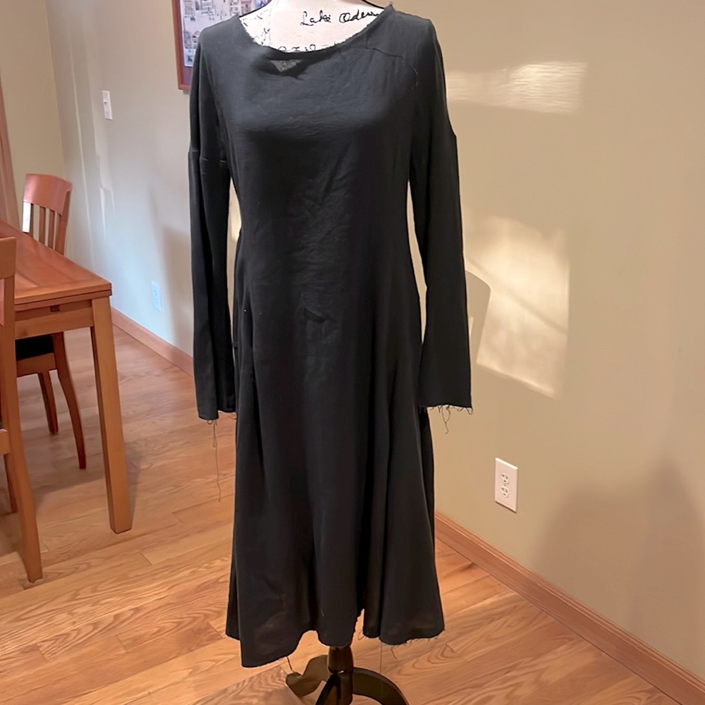 Lilith deep teal combined wool dress Small